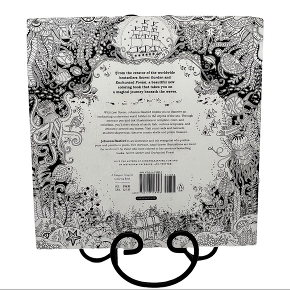 LOST OCEAN Coloring Book Johanna Basford Relaxing Relaxation - Picture 2 of 10